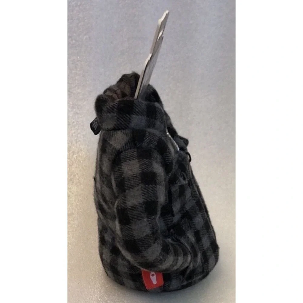 Puffin drinkwear Plaid‎ Pewter Flannel Jacket Shirt Drink Koozie The Lumberjack